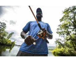 Lew's Mach Crush Speed Spin Spinning Reels -Deals US Rods And Reels Store mcras machcrushspinningreel2ndgen inuse